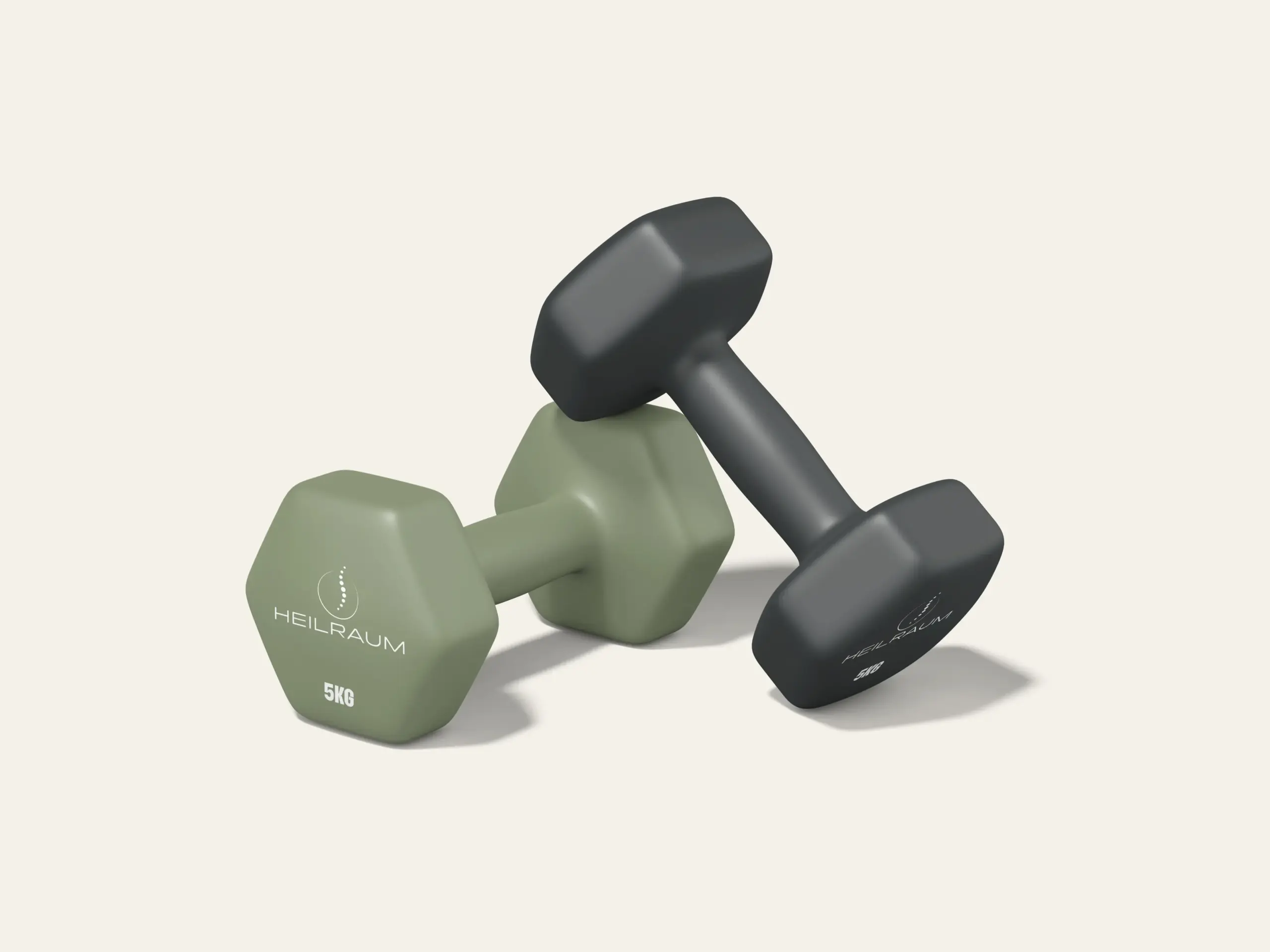 Trainingshanteln mit Praxislogo