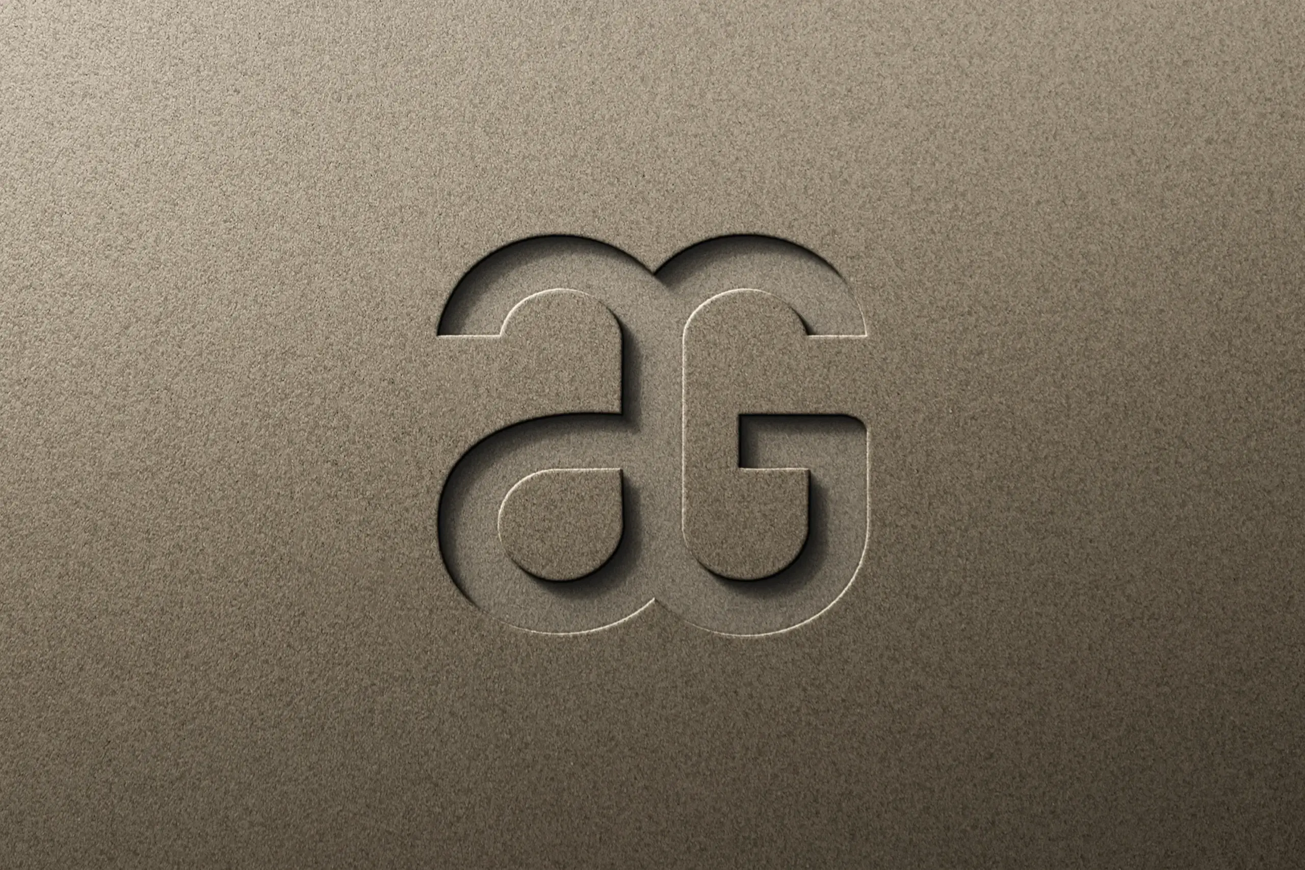 AG-Monogramm als Prägung im Corporate Design von Alissa Gehrig Business Consulting
