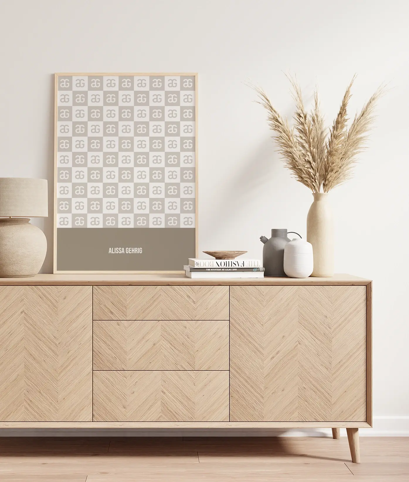 Interior-Mockup mit Pattern im Corporate Design von Alissa Gehrig Business Consulting